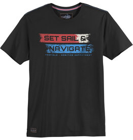 Redfield Redfield T-SHIRT zwart Sailing & Navigate