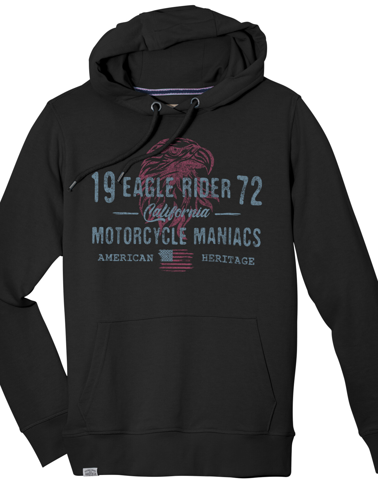 Redfield Redfield Hoodie zwart Eagle Rider