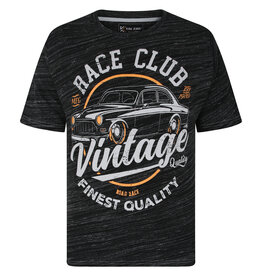 Kam Jeans T-SHIRT met print 'Race Club' – zwart