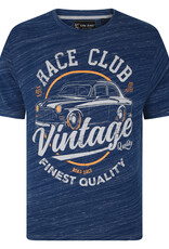 Kam Jeans T-SHIRT met print 'Race Club' – blauw