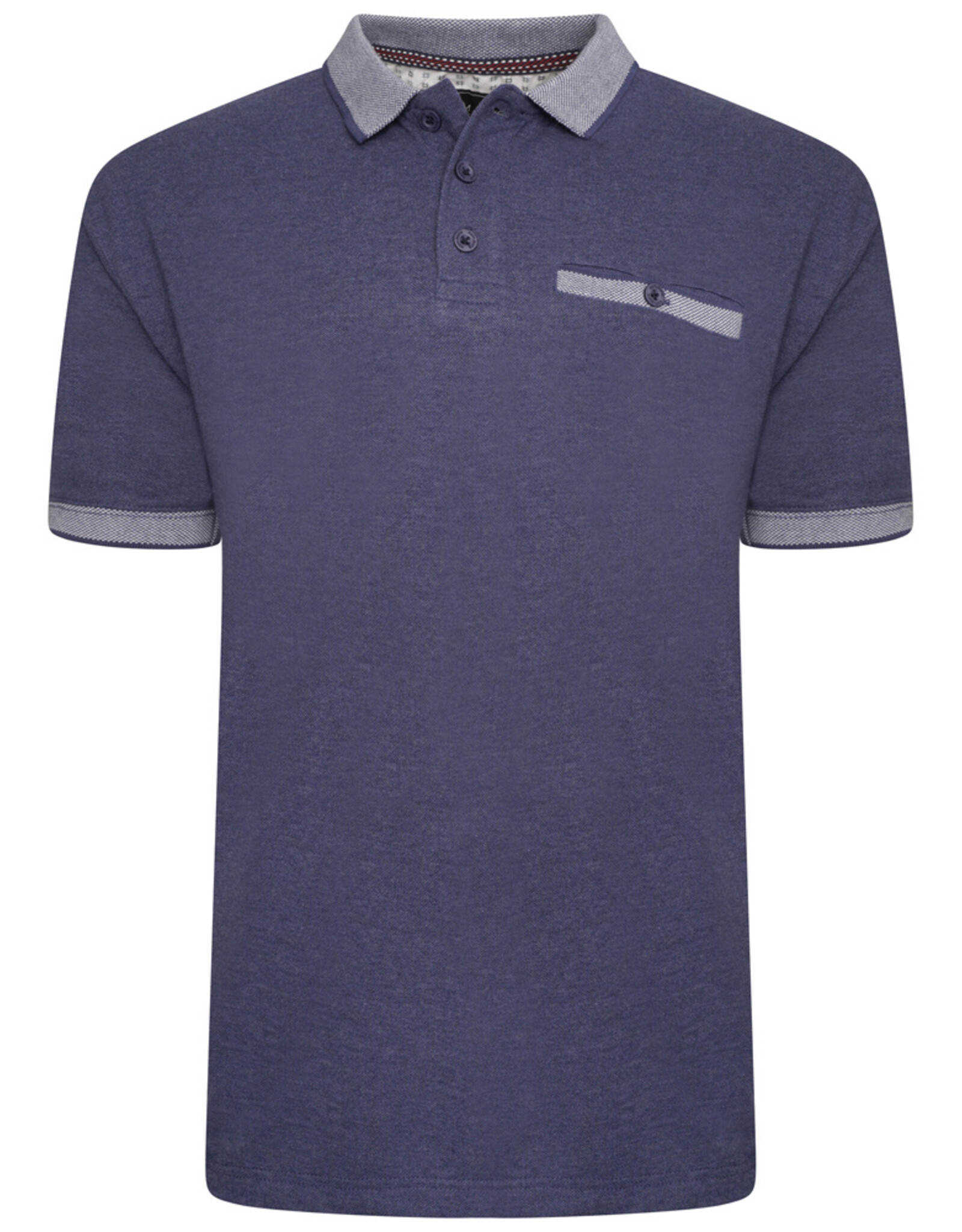 Kam Jeans POLOSHIRT Jacquard – Navy blauw