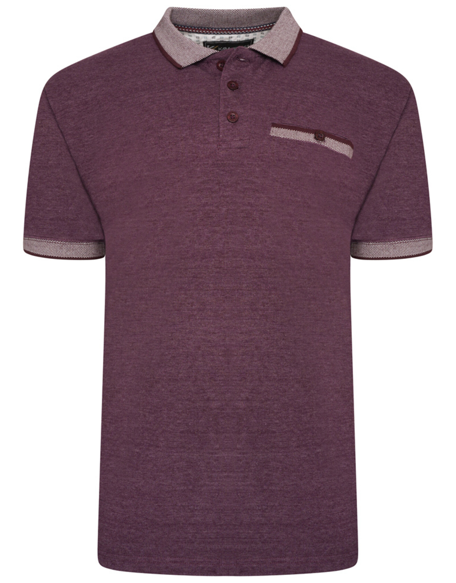 Kam Jeans POLOSHIRT Jacquard – Plum