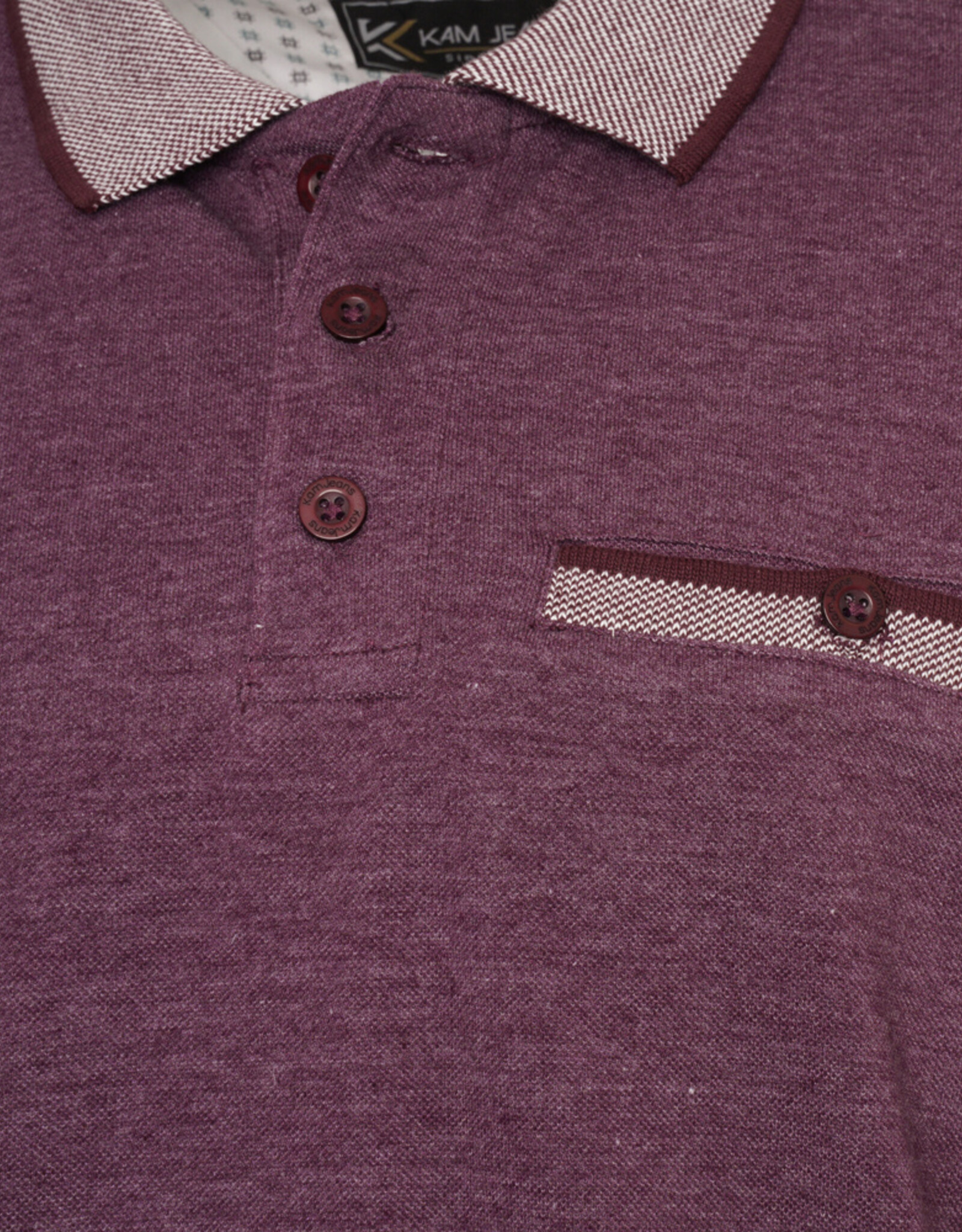 Kam Jeans POLOSHIRT Jacquard – Plum