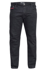 Duke London SPIJKERBROEK JEANS zwart stretch met elastische taille