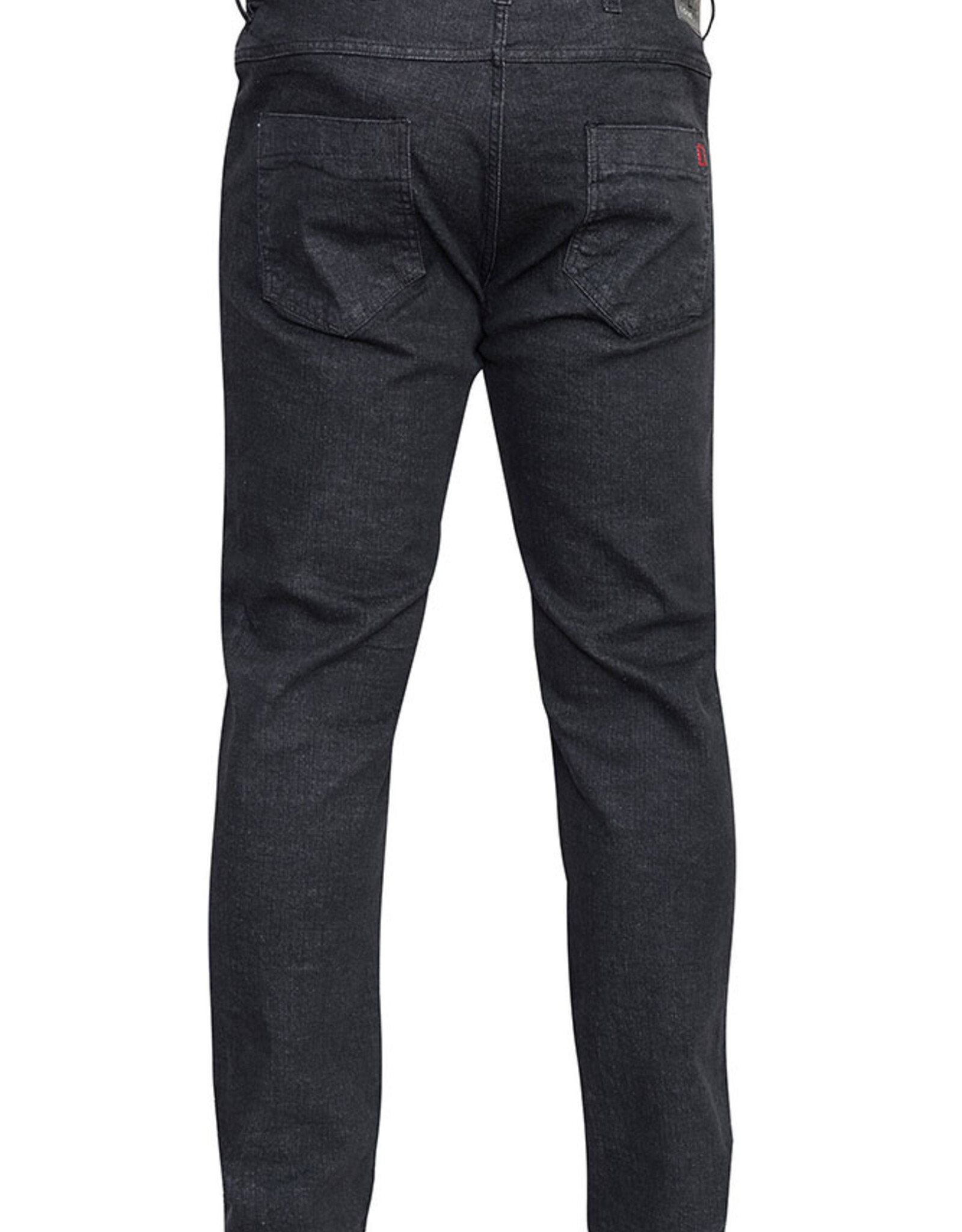 Duke London SPIJKERBROEK JEANS zwart stretch met elastische taille