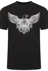 Kam Jeans T-SHIRT met print 'EAGLE’ – zwart