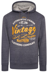 Kam Jeans Hoodie Over Head ‘Vintage’ – blauw