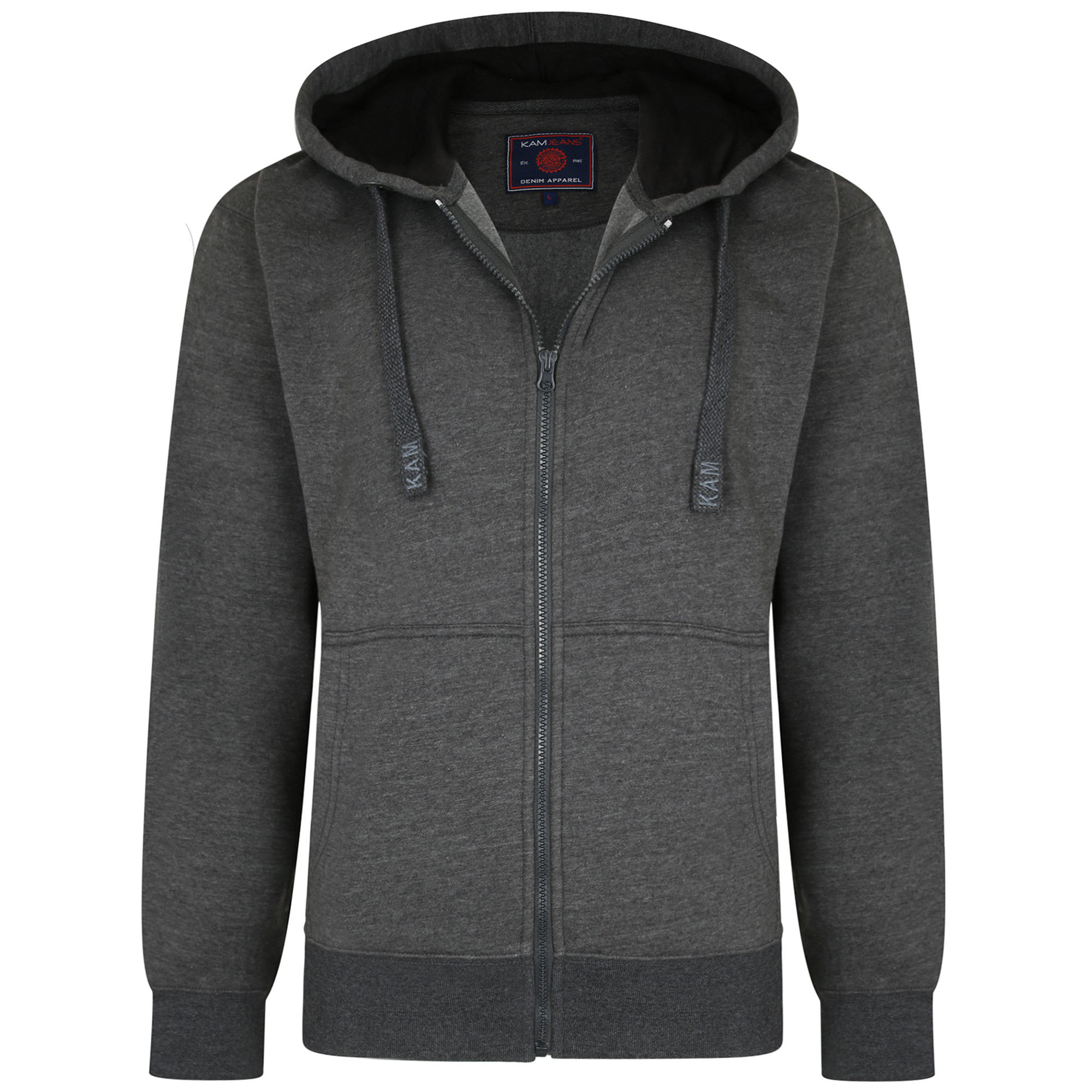 Sudadera con capucha en talla grande D555 DEAN Couture Zip Through Hoody With Woven Contrast