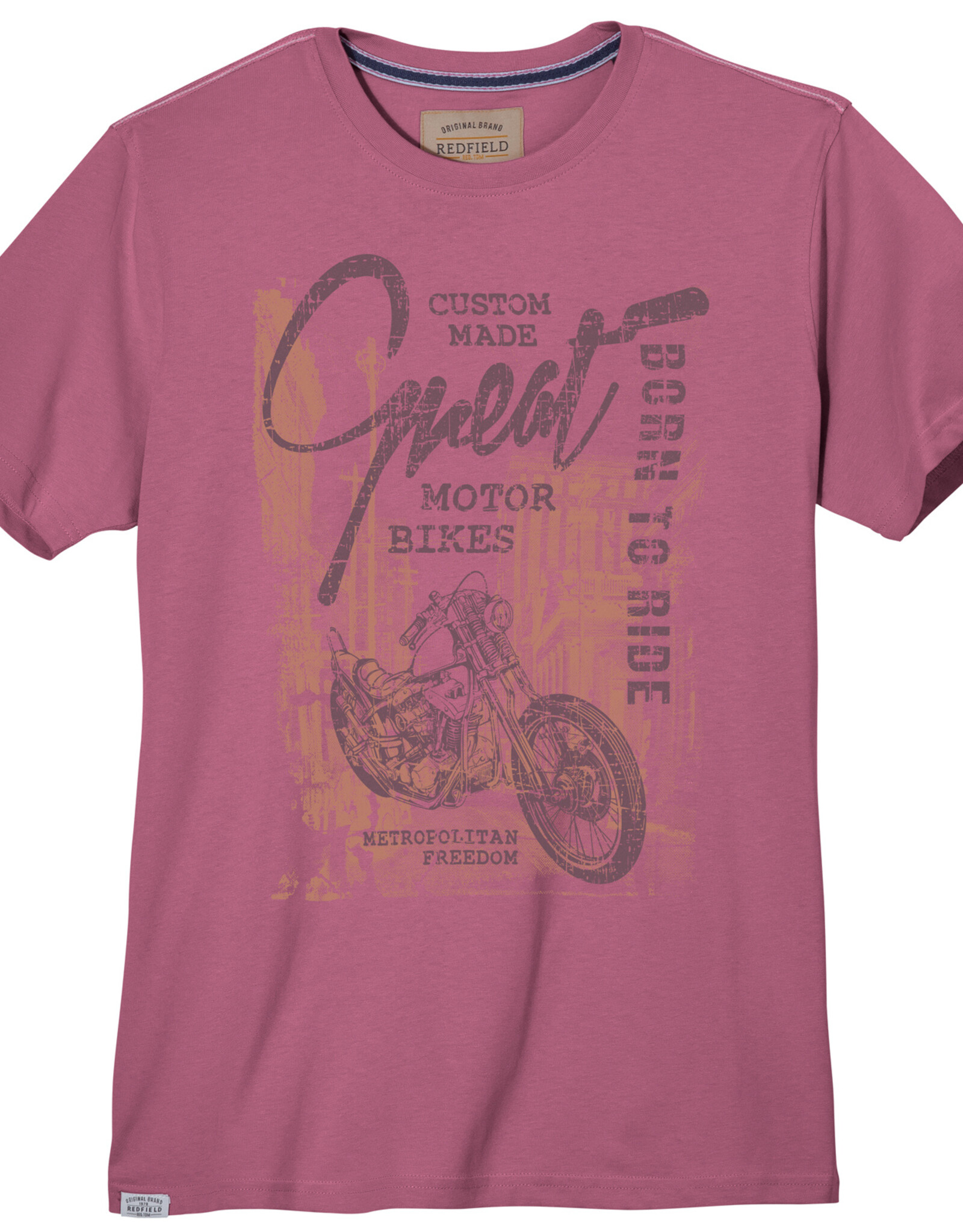 Redfield Redfield T-SHIRT SALE 6XL oud roze Motor Bikes