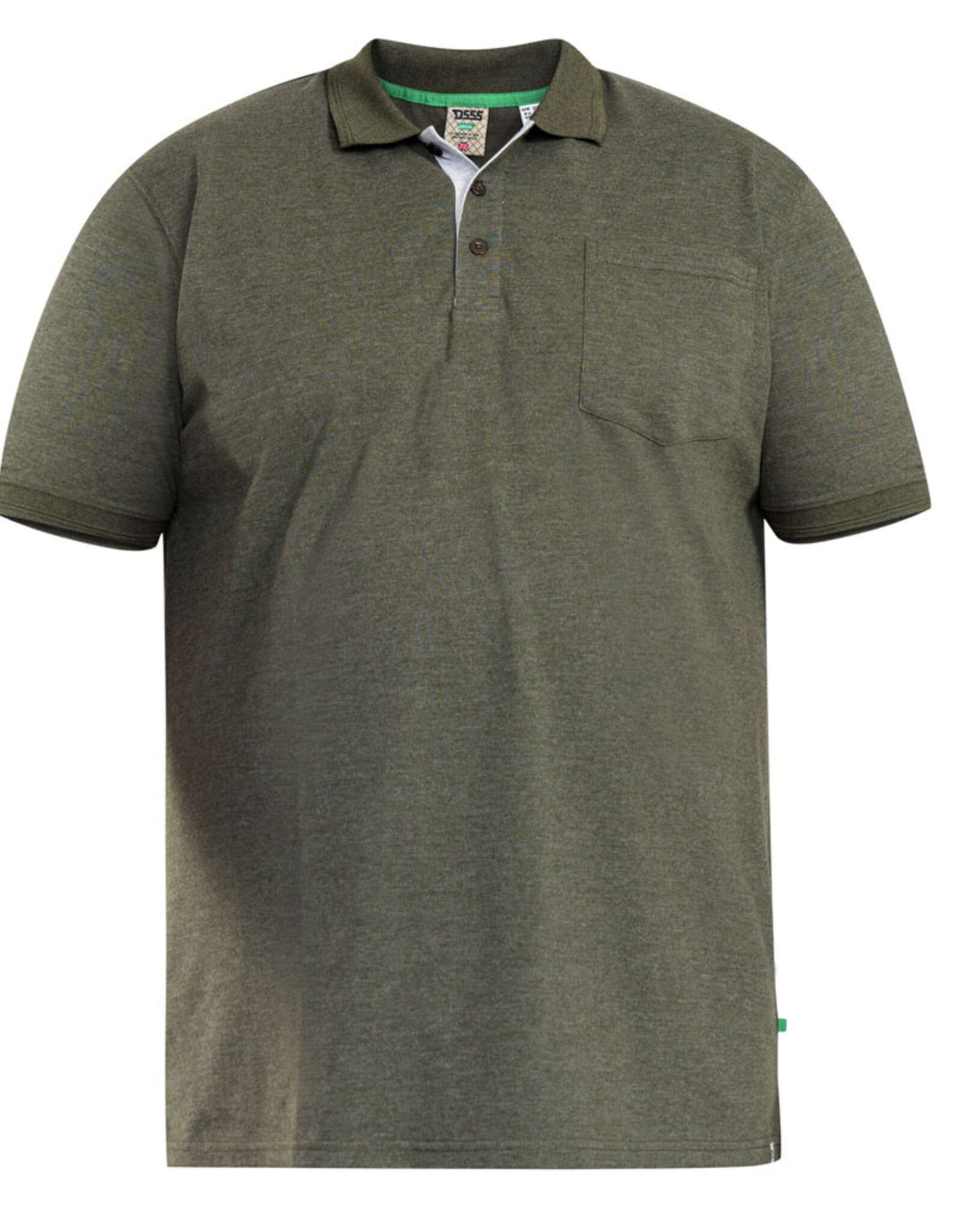 POLOSHIRT khaki met borstzak Grant D 555 GroteMatenBasics