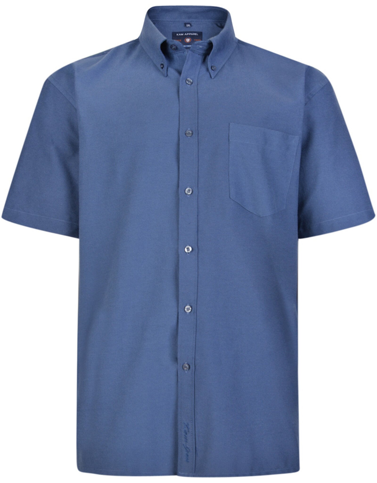 Kam Jeans SALE 2XL OVERHEMD Oxford casual korte mouw navy