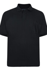 Kam Jeans SALE 2XL & 4XL BASIC POLOSHIRT met borstzak zwart