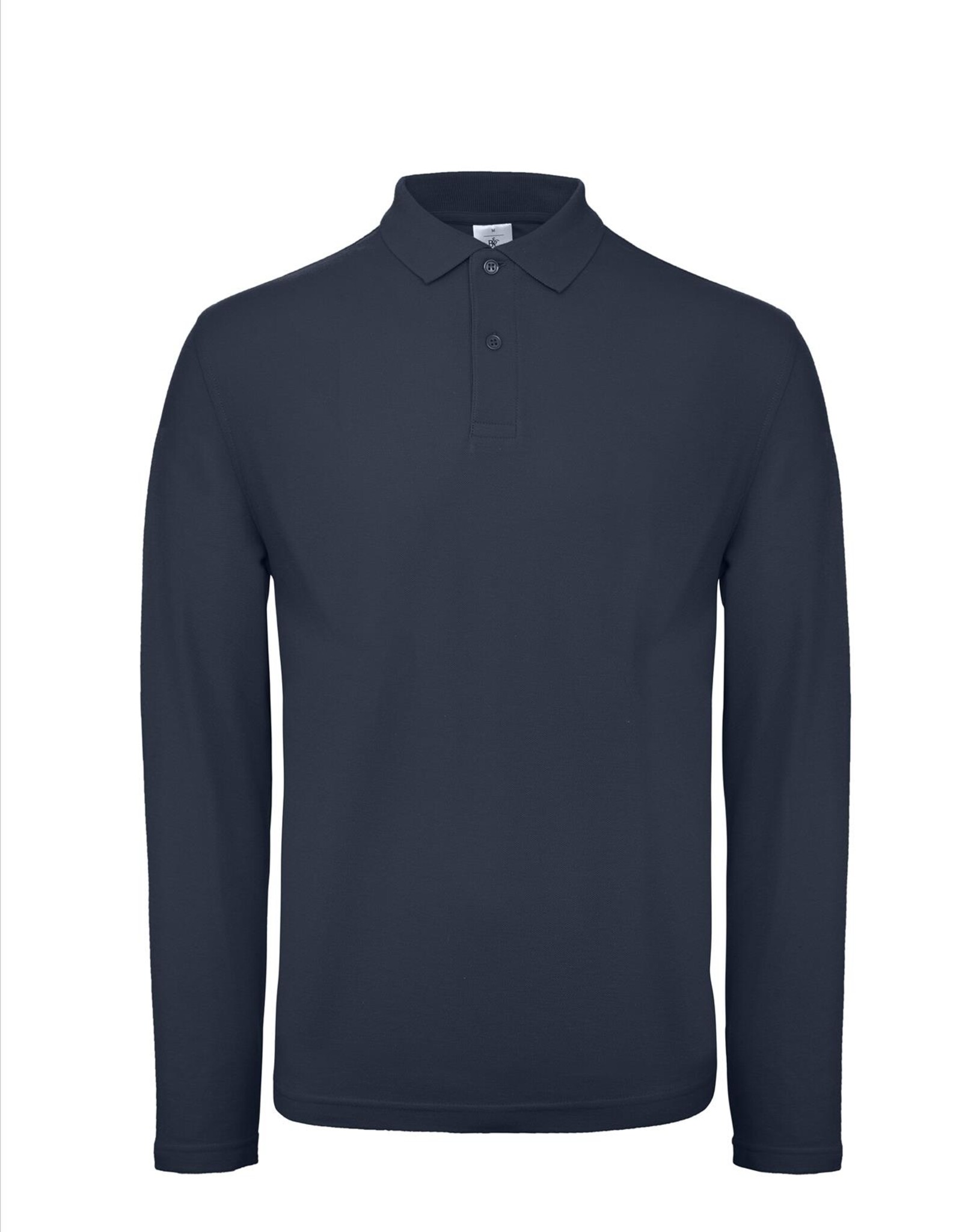 B&C SALE L POLOSHIRT heren lange mouw navy