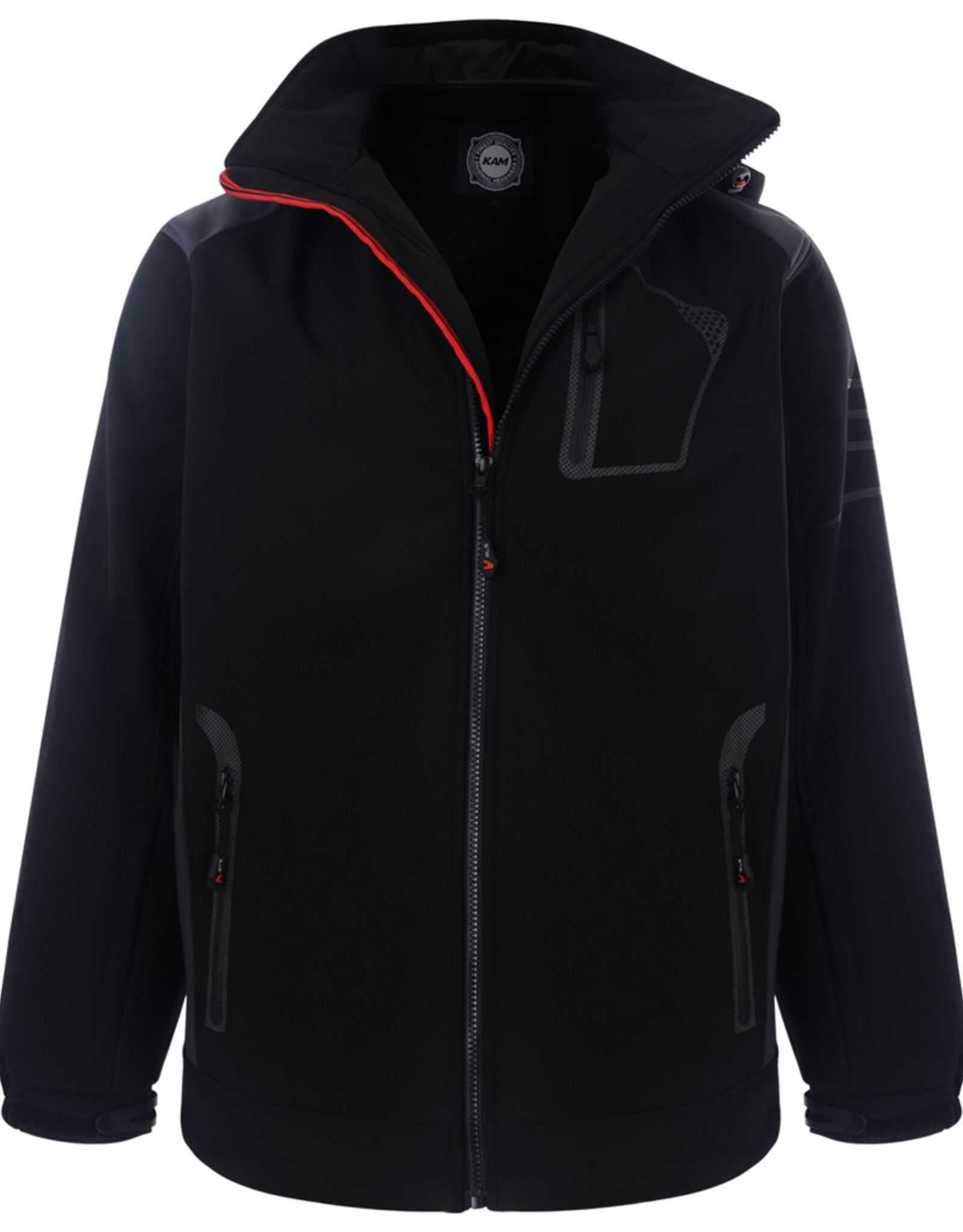 Kam Jeans SALE 2XL & 8XL  WINTER SOFTSHELL JACKS zwart
