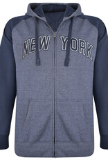 Kam Jeans SALE  4XL SWEATVEST met borduring 'New York' denim