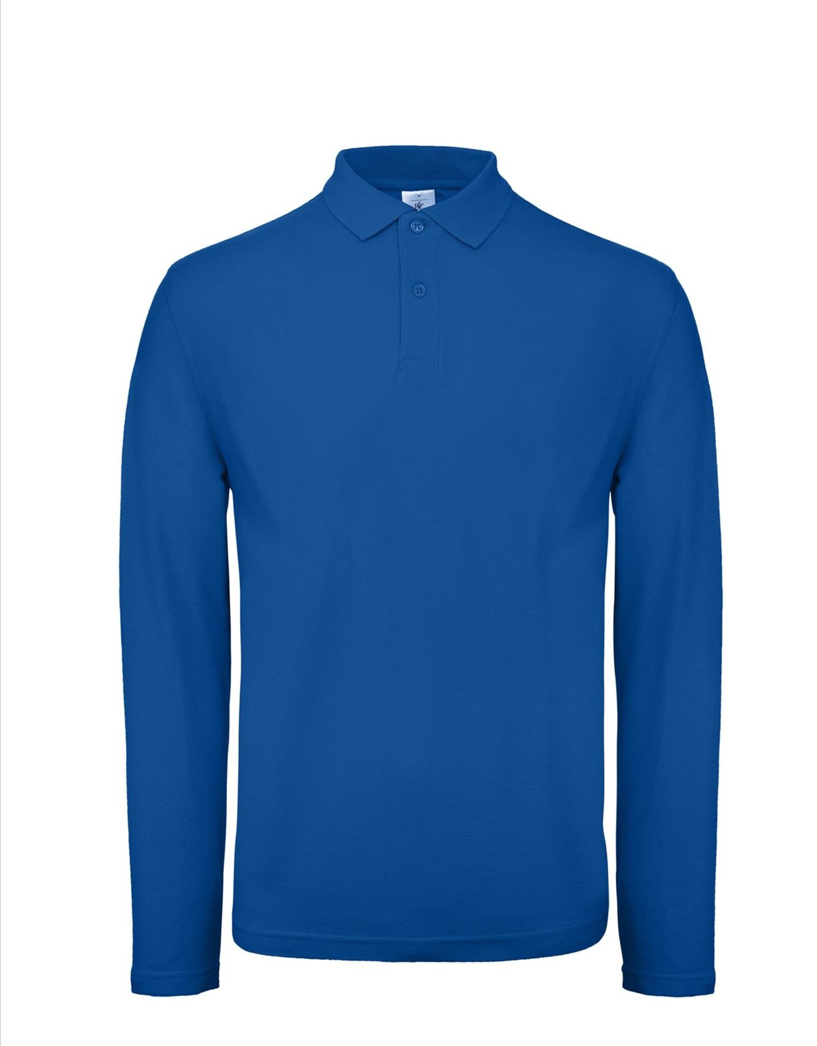 B&C SALE L POLOSHIRT heren lange mouw kobalt