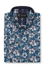 Kam Jeans OVERHEMD Hibiscus Pacific korte mouw