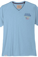 Redfield T-SHIRT V-hals true denim lucht blauw Redfield T-SHIRT V-hals true denim lucht blauw