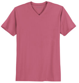 Redfield T-SHIRT basic V - hals donker roze ‘Quentin’