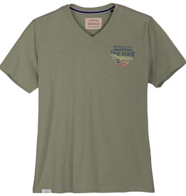 Redfield T-SHIRT V-hals true denim olijf groen