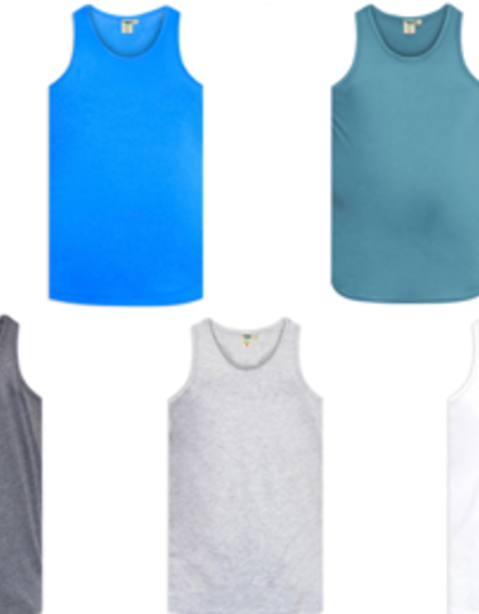 D-555 SINGLET / TANKTOP heren 'Fabio' blauw