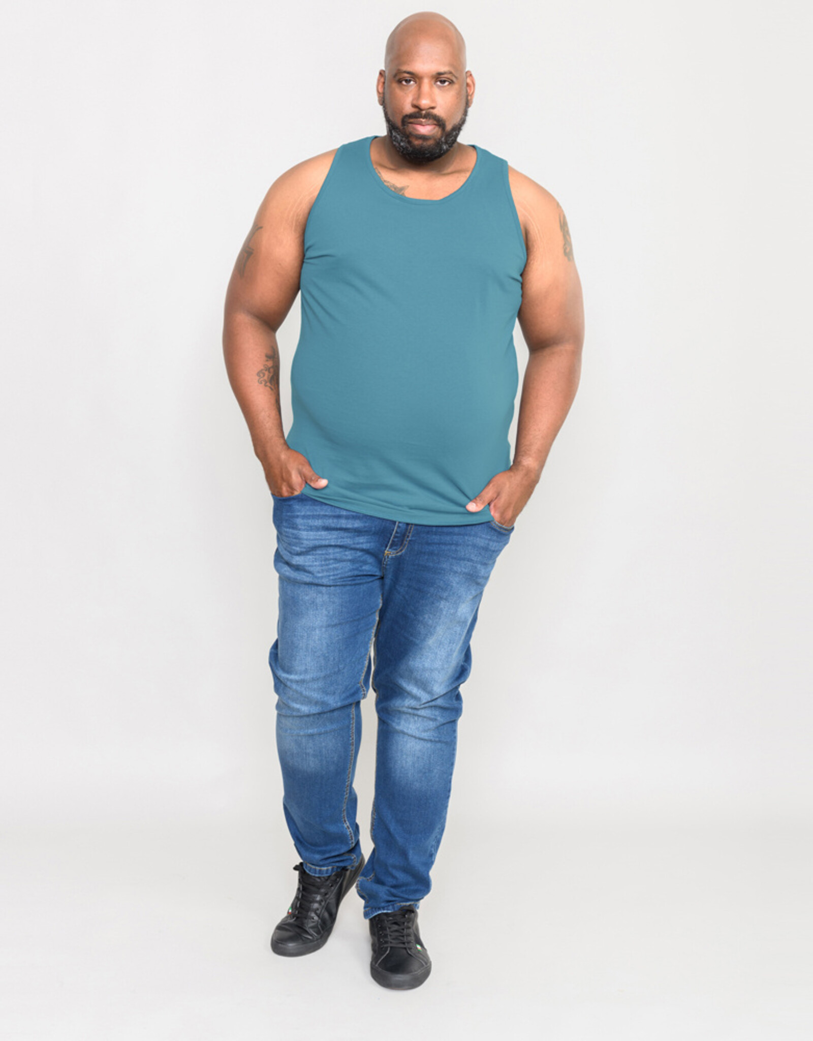 D-555 SINGLET / TANKTOP heren 'Fabio' teal