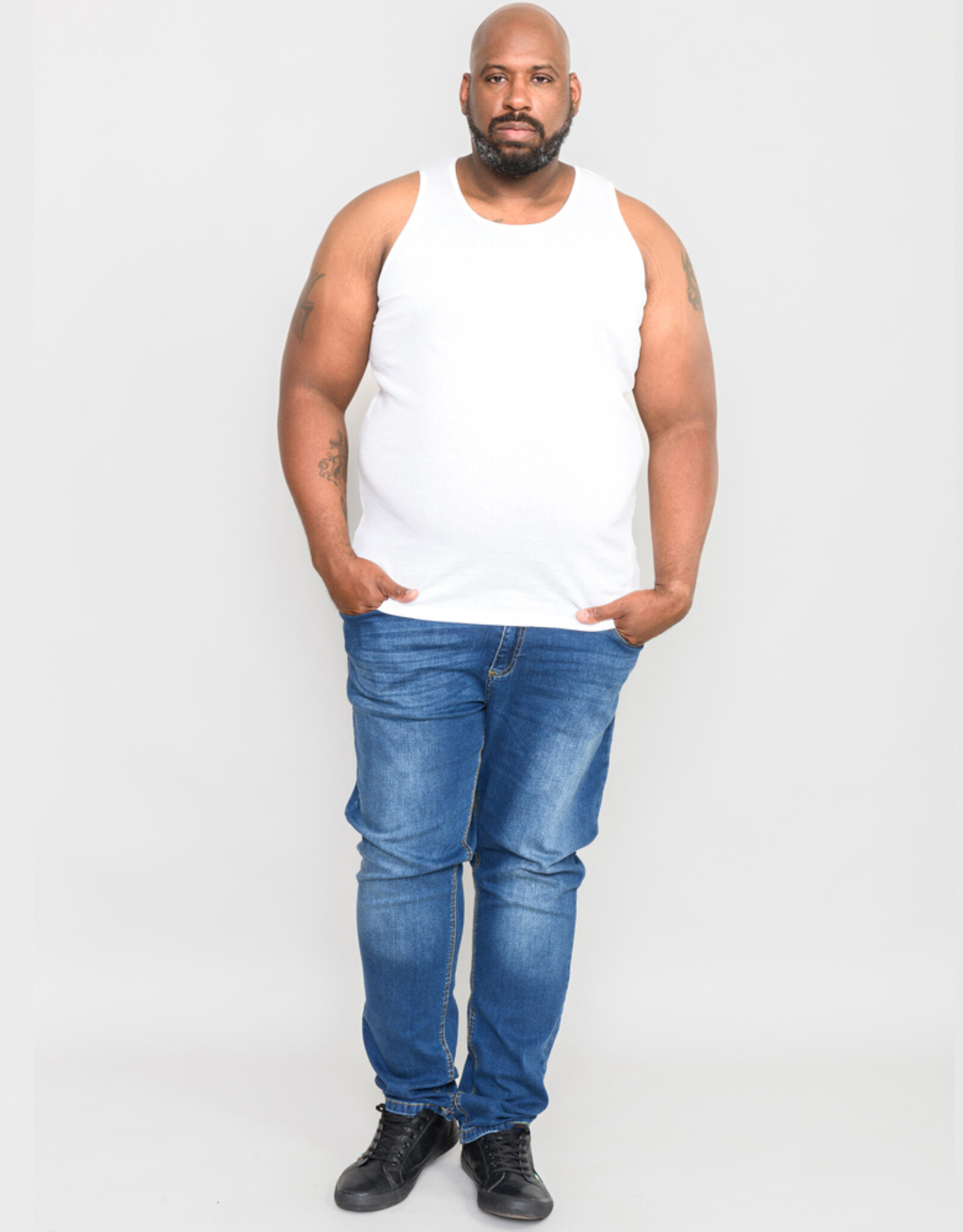 D-555 SINGLET / TANKTOP heren 'Fabio' wit