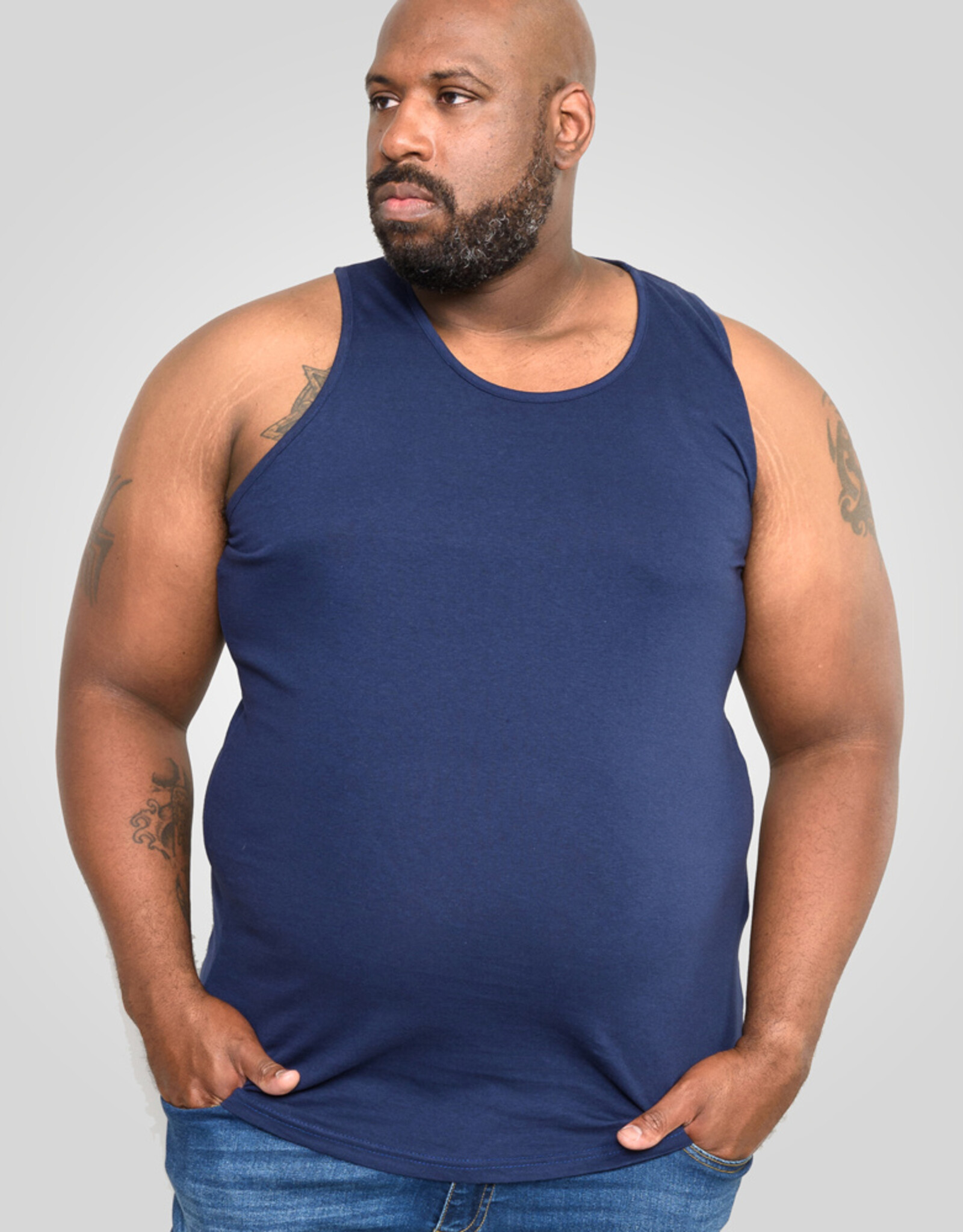 D-555 SINGLET / TANKTOP heren 'Fabio' navy