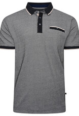 Kam Jeans POLOSHIRT dobby zwart korte mouw