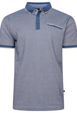 Kam Jeans POLOSHIRT dobby indigo korte mouw