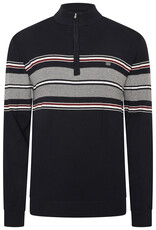 Kam Jeans gebreide trui met strepen navy