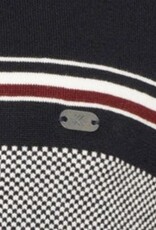 Kam Jeans gebreide trui met strepen navy