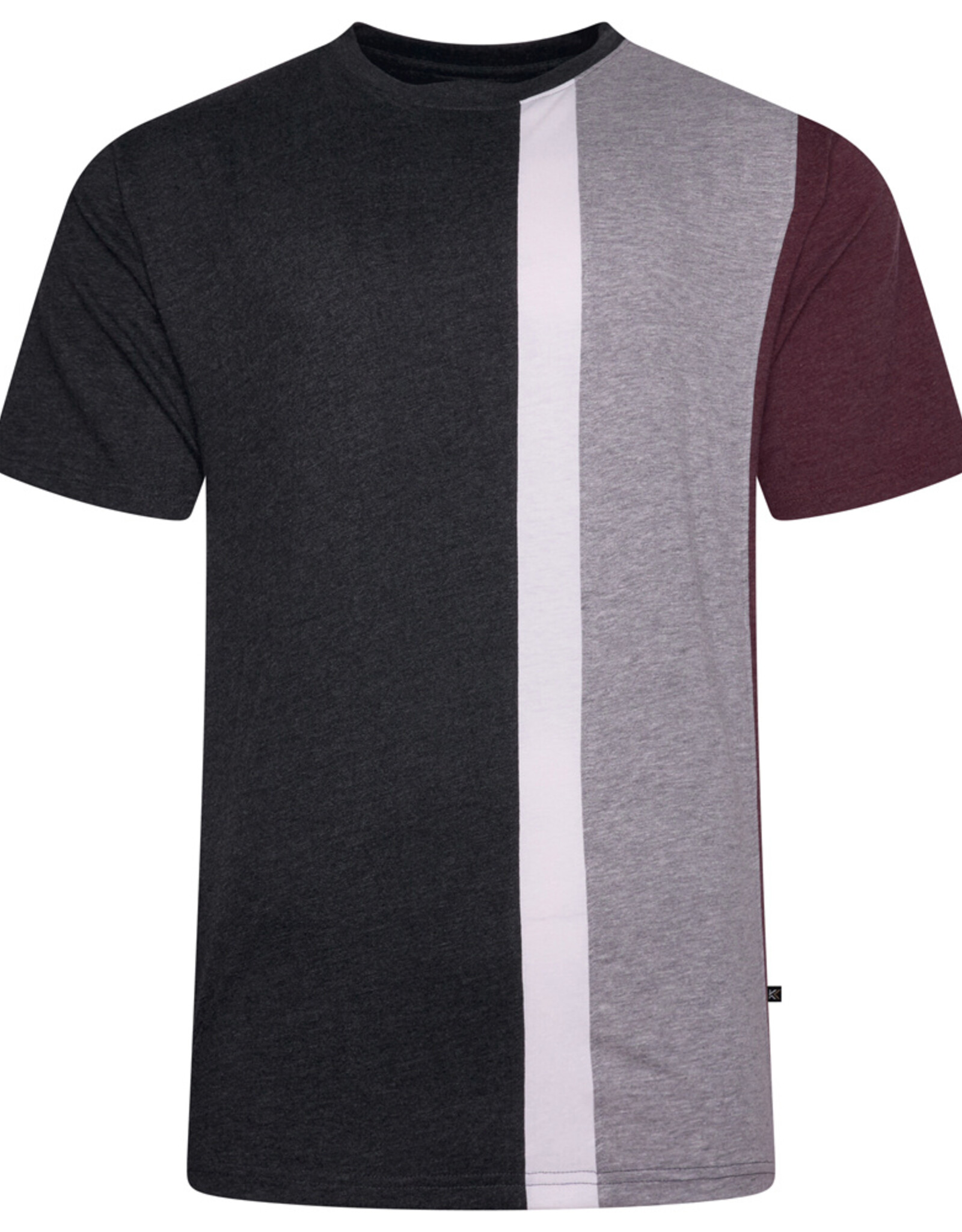 Kam Jeans T-SHIRT verticale strepen antraciet