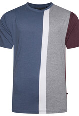 Kam Jeans T-SHIRT verticale strepen indigo
