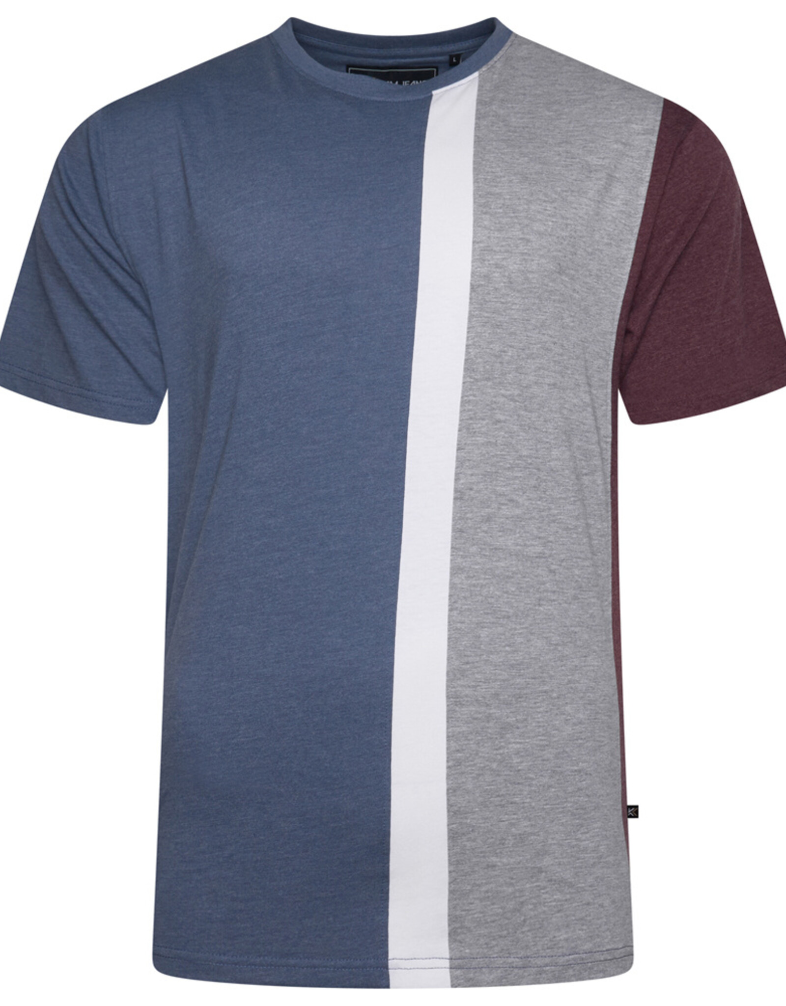 Kam Jeans T-SHIRT verticale strepen indigo