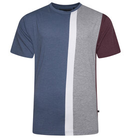 Kam Jeans T-SHIRT verticale strepen indigo