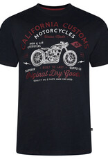 Kam Jeans T-SHIRT California customs zwart