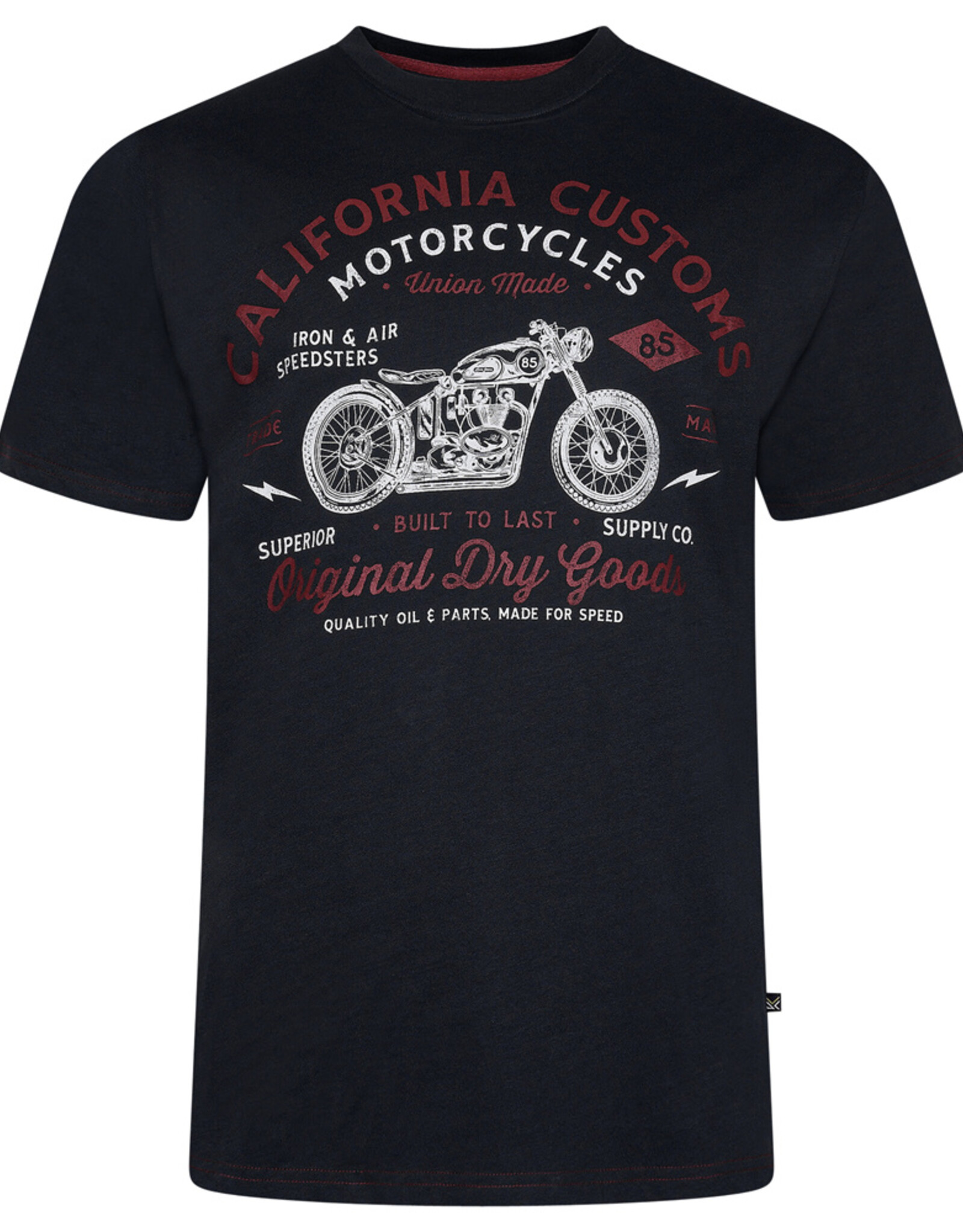 Kam Jeans T-SHIRT California customs zwart