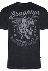 Kam Jeans T-SHIRT Brooklyn motorcycle zwart