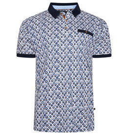 Kam Jeans POLOSHIRT Diamond navy korte mouw