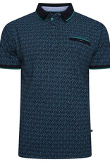 Kam Jeans POLOSHIRT AOP navy korte mouw