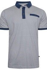 Kam Jeans POLOSHIRT NAVY/WIT korte mouw