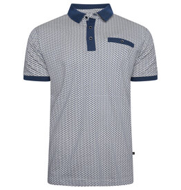 Kam Jeans POLOSHIRT NAVY/WIT korte mouw
