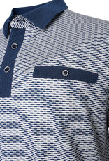 Kam Jeans POLOSHIRT NAVY/WIT korte mouw