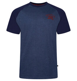 Kam Jeans T-SHIRT navy en  print "Brooklyn" op borst