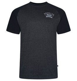 Kam Jeans T-SHIRT zwart en  print "Brooklyn" op borst