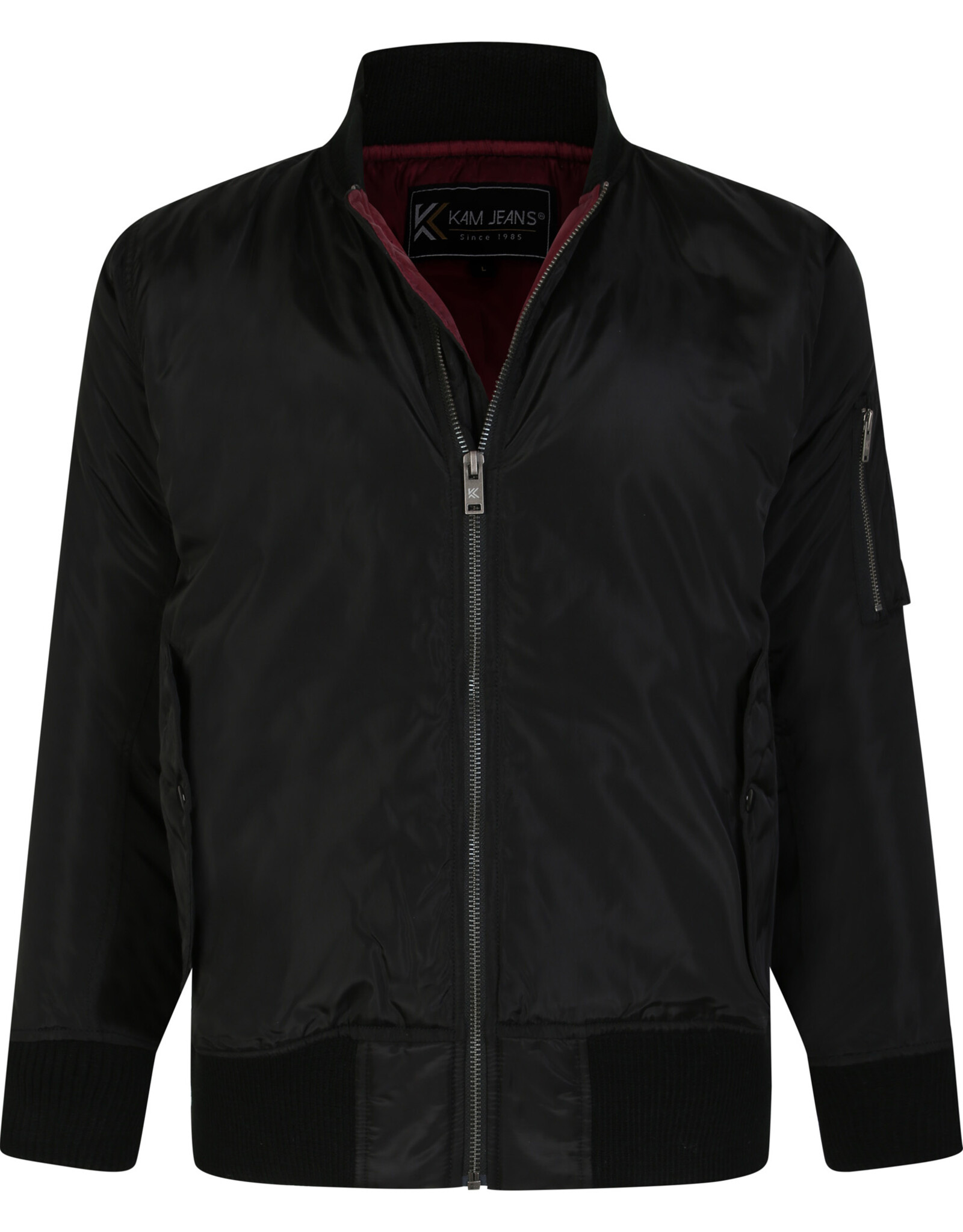 Kam Jeans zwarte bomber jack