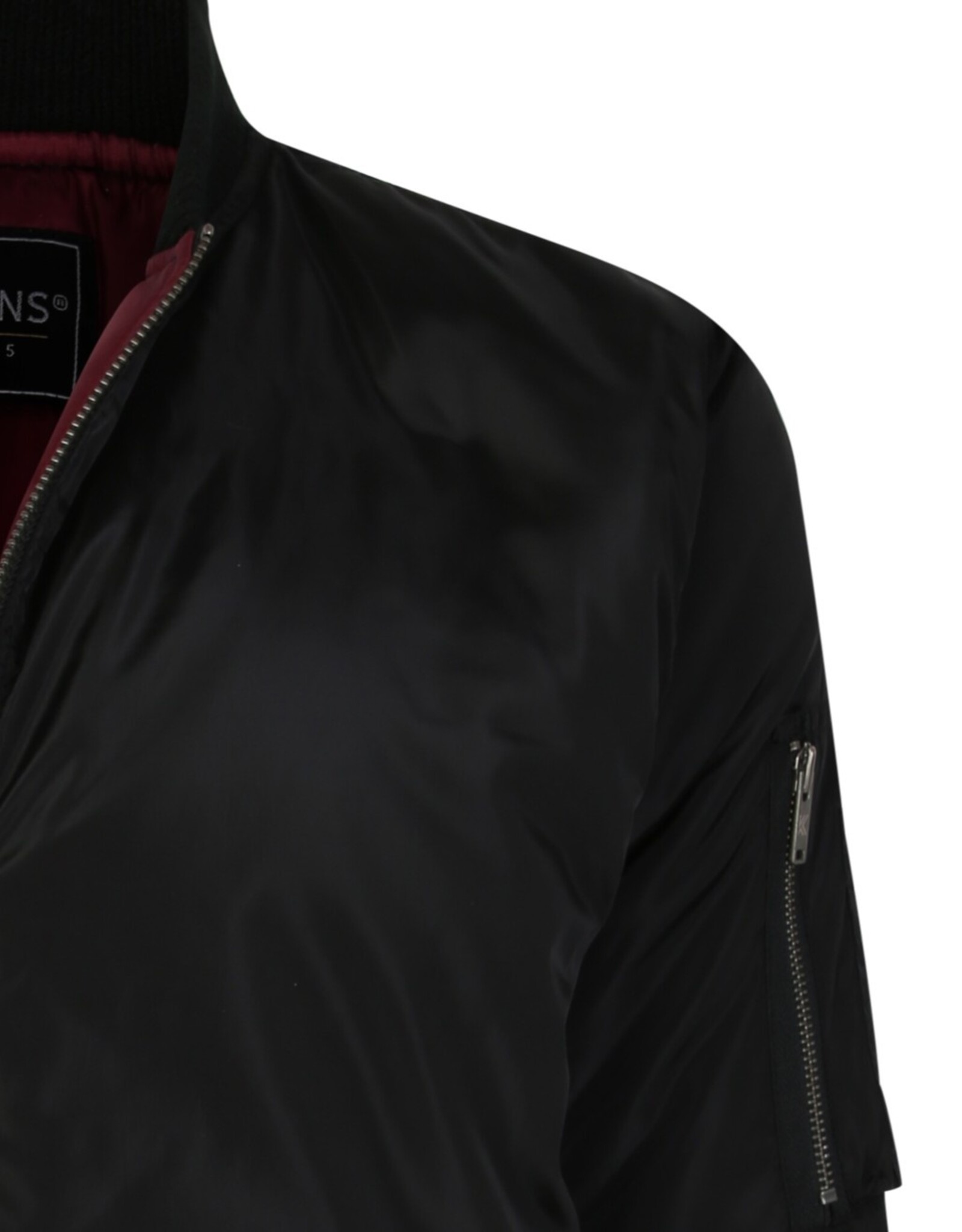 Kam Jeans zwarte bomber jack