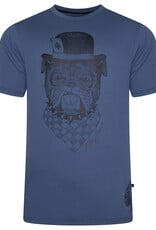 Kam Jeans T-SHIRT met BULLDOG print  - indigo