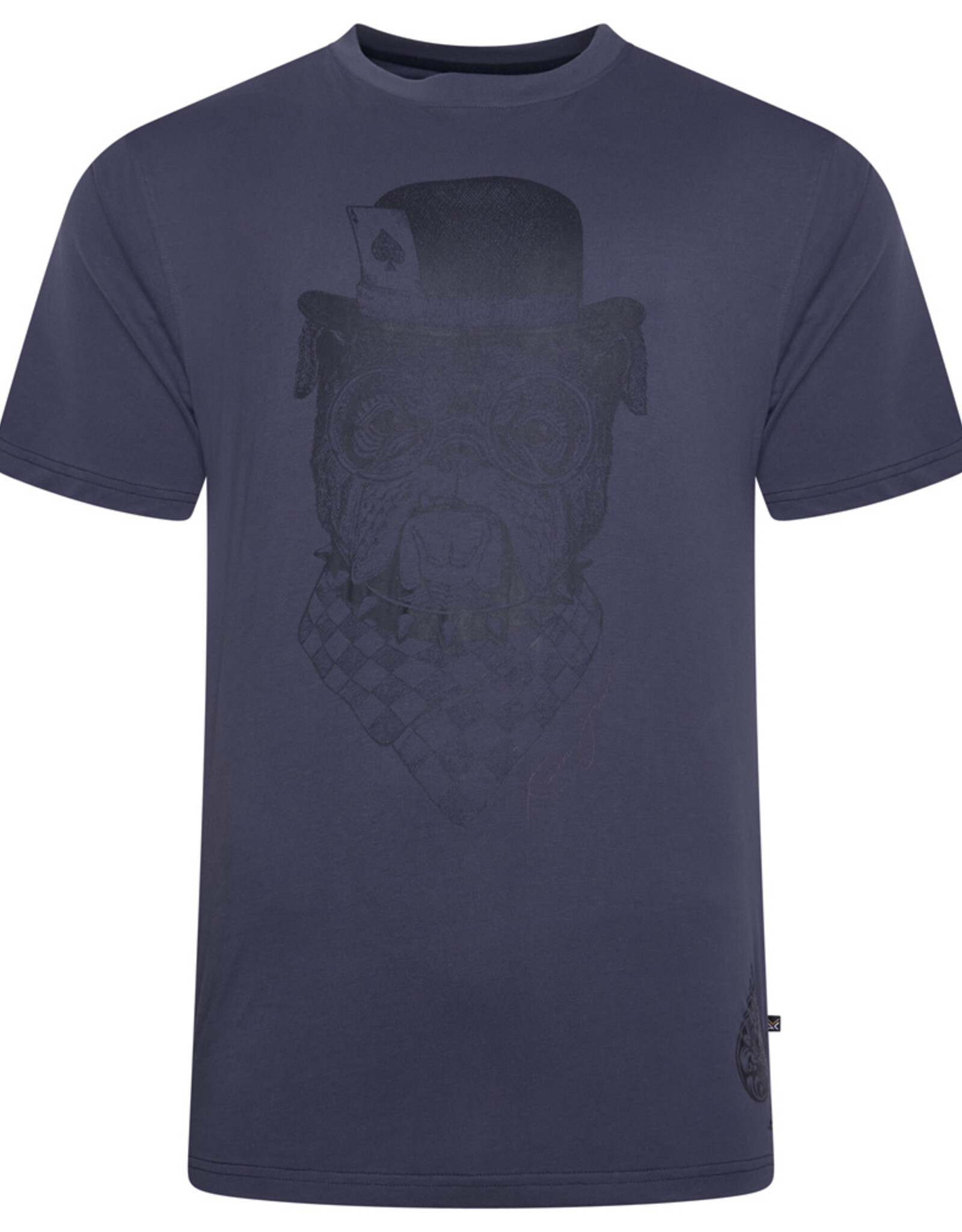 Kam Jeans T-SHIRT met BULLDOG print  - zwart